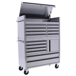 41" Stainless Steel Roller 14 Drawer Work Bench Tool Box Chest Cabinet