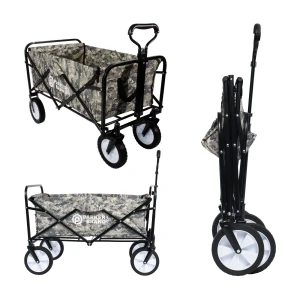 Foldable Garden Hand Cart – Heavy-Duty, Portable (Grey Digital Camo)