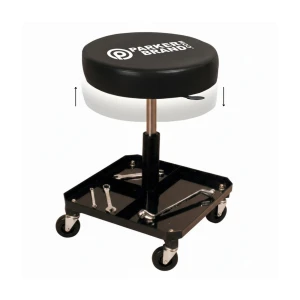 Rolling Mechanic Car Seat – Pneumatic Height Adjustment, Tool Tray, 250 lb Capacity