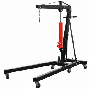 Heavy Duty Folding Engine Crane / Workshop Hoist – Hydraulic Lifting Crane with Adjustable Boom