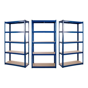 3 x Powder Coated Garage Shelving Unit (175KG) - Boltless