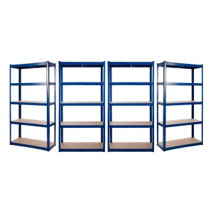 4 x Powder Coated Garage Shelving Unit (175KG) - Boltless