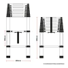 Telescopic 3.8M Aluminium DIY Foldable Extendable Builders Multi Purpose Ladder