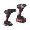 18V Cordless Drill & Impact Driver Twin Set – 4.0Ah & 1.3Ah Batteries, 260Nm Torque, Case & Fast Charger
